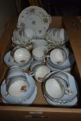 A Minton Marlow part tea service having 21 pieces sold along with a Grosvenor part tea service in