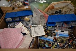 A selection of assorted haberdashery items including buttons and embroidery/threads etc.