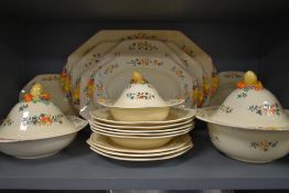 A selection of early 20th Century Royal Doulton 'Gaylady' patterned tableware, to include lidded