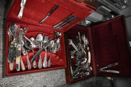 Two canteens of stainless steel cutlery (A/F)