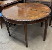 A pair of mahogany D end tables,