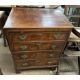 An 18th century style walnut chest with a rectangular crossbanded top above a brushing slide and - Image 1 of 2