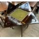 An Edwardian rosewood envelope card table, with a square folding top above a frieze drawer, - Image 2 of 2
