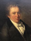 Oil on canvas portrait of a gentleman, unsigned. L