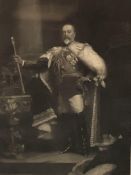 Luke Flides engraving full length portrait of Edwa