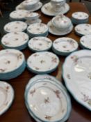 A very large victorian dinner service, hand decora