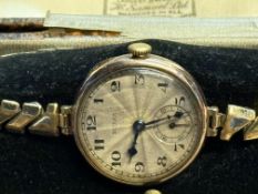 9ct Gold cased vintage Rolex wristwatch, sub secon