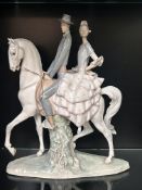 Lladro 4647 Andalusian group, man & women on horse