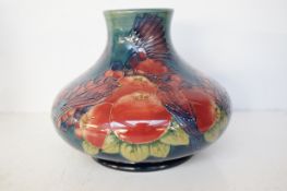 Large Moorcroft vase finches & fruit Sally Tuffin
