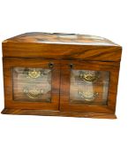 Walnut jewellery box circa 1880 18 cm x 27.5 cm so