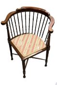 Edwardian spindle back corner chair