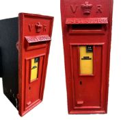 Original Victorian wall mounted post box Height 73 with key