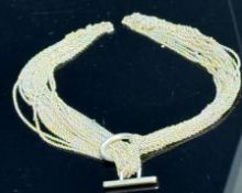Original Tiffany & Co 925 silver multi strand chok