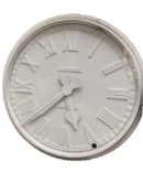 Oversize Pulsynetic cast iron electric wall clock,