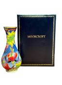 Moorcroft fine hand painted enamel vase fired on c