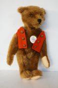 Steiff teddy bear BU - 1925 replica with pouch