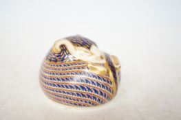 Royal crown derby chipmunk with gold stopper & ori