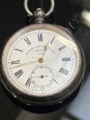 Fattorina & Sons Bradford silver cased pocket watc