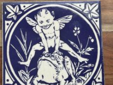 Minton nymph tile Victorian