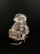 Silver Paddington bear brooch Queen Jubilee
