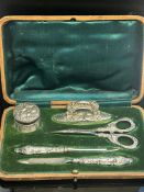 Victorian silver manicure set