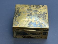 Silver box with wood liner Total weight 253g