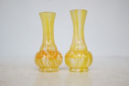 Pair of small Victorian glass vases Height 9 cm