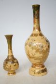 2 Oriental vases Tallest 31 cm