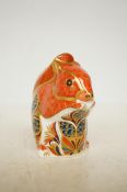 Royal crown derby red squirrel gold stopper