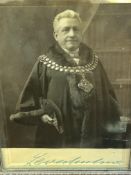 Signed photograph of Lord Leverhulme in white metal f
