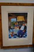 Limited edition signed print Margaret Loxton scene