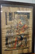 Large Egyptian papyrus framed & mounted 107 cm x 1