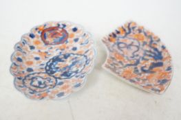 Circa 1880 Imari porcelain dish & 1 other