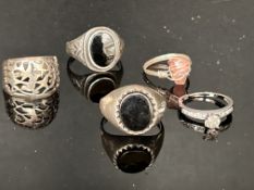 5 Silver rings