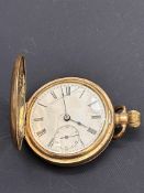 Gold plated pocket watch A/F presented to PTE Henr