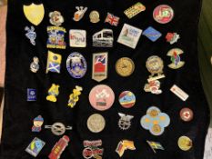 Collection of vintage enamel badges