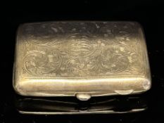 Victorian silver cigarette/card case Maker W N Lt
