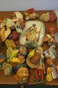 Collection of mid century chalk wall decorations