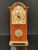 Brass & wood mini grandfather clock