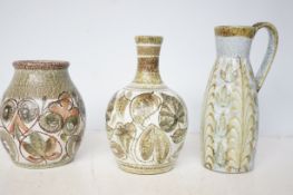 3x Pieces of Denby Stoneware 1 signed by Glyn Coll