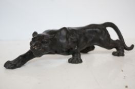 Heavy cast iron model of a panther Length 40 cm