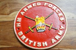 Cast iron armed forces sign British army