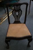 Victorian chair on ball & claw feet