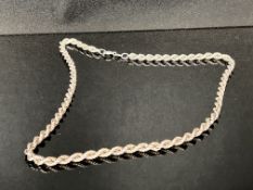 18'' Silver rope neck chain