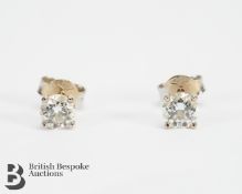Pair of 18ct White Gold Diamond Stud Earrings