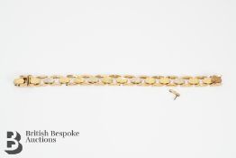 18ct Tri Colour Gold Bracelet