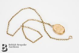 9ct Gold Chain with Gold Plated Locket
