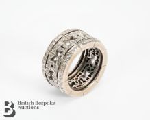 18ct White Gold Cartier Diamond Pierced Eternity Band