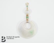 9ct Gold and Jade Pendant