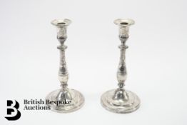 Pair of Silver Candlesticks